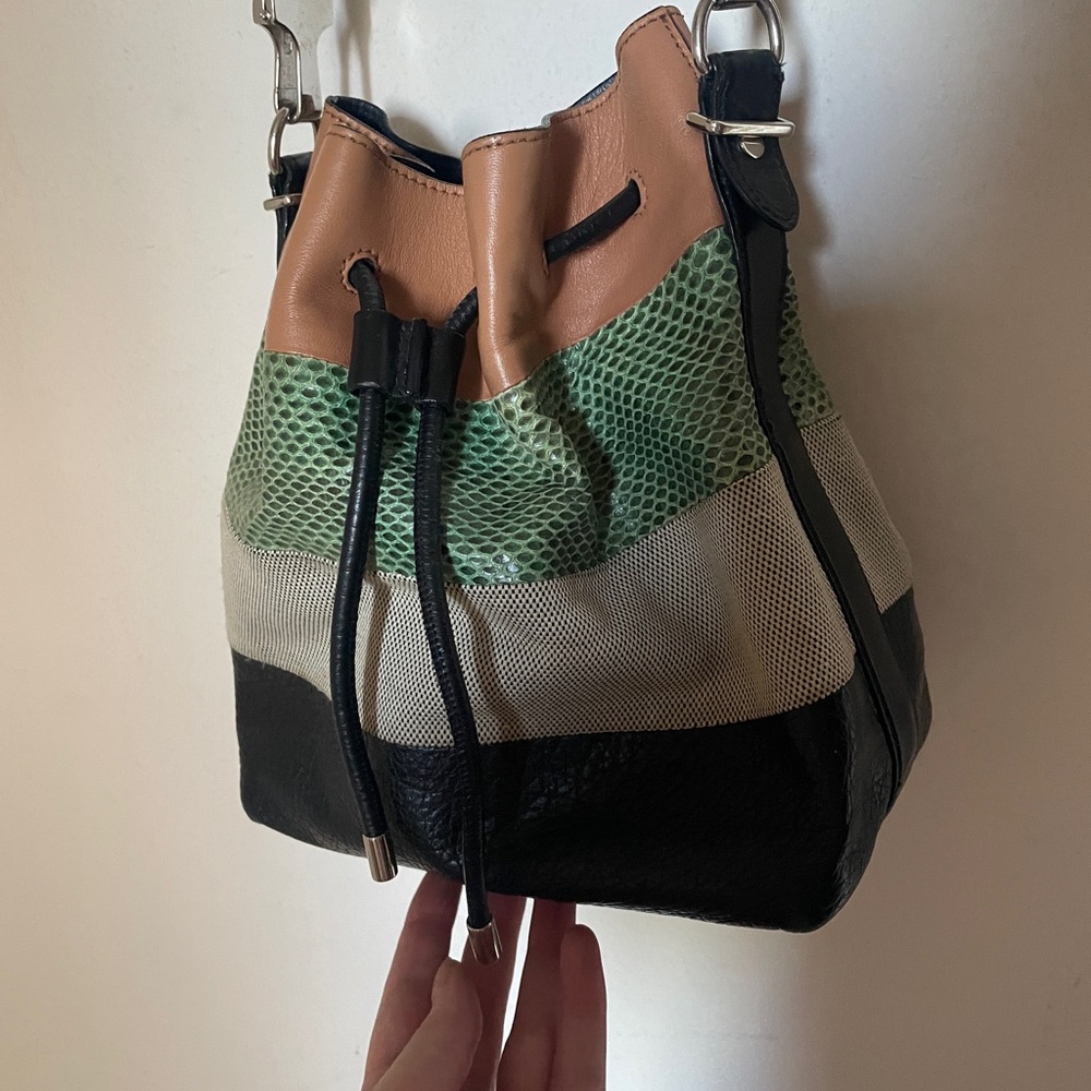 Proenza Schouler Multicolor Colorblock Drawstring Shoulder Bag